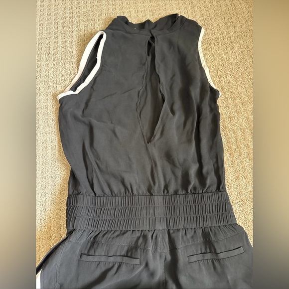 Helmut Lang Black Sleeveless Romper Drawstring Waist Keyhole Back Size 6 - Picture 14 of 14